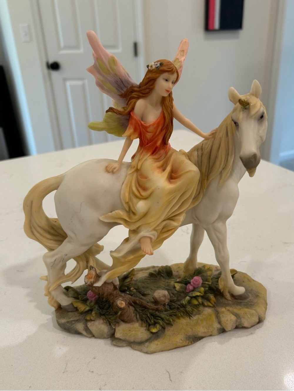 Summit collection Fairy on Unicorn statue Figurine